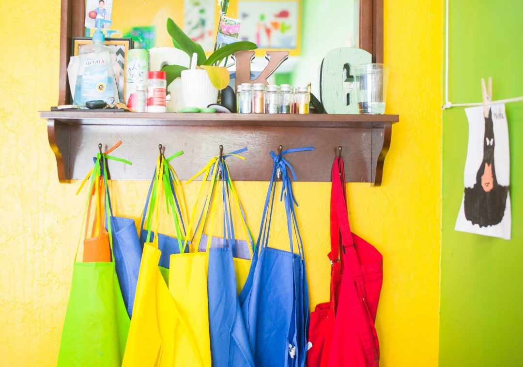 Colourful aprons