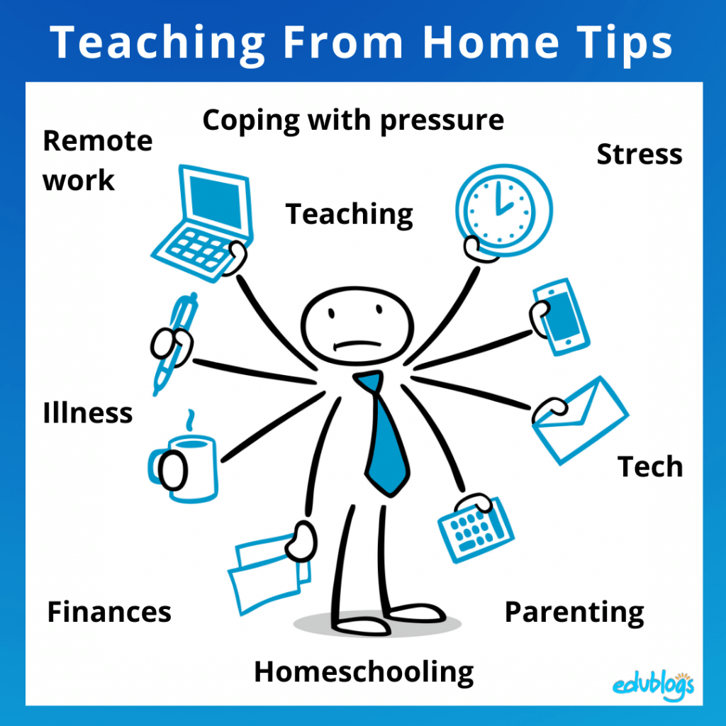 Our top tips for teachers working at home will help you set up your environment, choose the right tech tools, manage young children, stay active, structure your day, and deal with stress. 